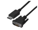 Kabel Lanberg CA-DPDV-10CU-0010-BK (DisplayPort M - DVI-D M; 1m; kolor czarny) Lanberg