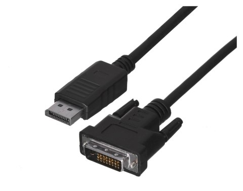 Kabel Lanberg CA-DPDV-10CU-0010-BK (DisplayPort M - DVI-D M; 1m; kolor czarny) Lanberg