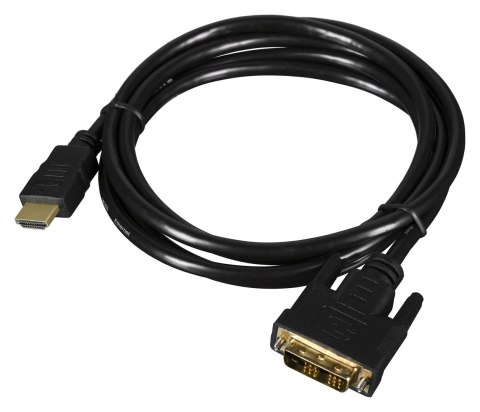 Kabel Lanberg CA-HDDV-10CC-0018-BK (HDMI M - DVI-D (18+1) M; 1,8m; kolor czarny) Lanberg Kabel Lanberg CA-HDDV-10CC-0018-BK (HDMI M - DVI-D (18+1) M; 1,8m; kolor czarny) Lanberg