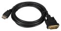 Kabel Lanberg CA-HDDV-20CU-0018-BK (HDMI M - DVI-D (24+1) M; 1,8m; kolor czarny) Lanberg