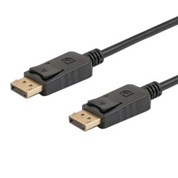Kabel SAVIO CL-136 (DisplayPort M - DisplayPort M; 2m; kolor czarny) SAVIO