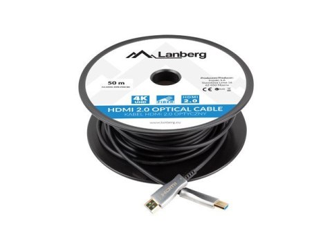 LANBERG KABEL HDMI M/M V2.0 50M OPTYCZNY AOC CA-HDMI-20FB-0500-BK Lanberg LANBERG KABEL HDMI M/M V2.0 50M OPTYCZNY AOC CA-HDMI-20FB-0500-BK Lanberg