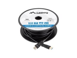 LANBERG KABEL HDMI M/M V2.1 50M 8K OPTYCZNY AOC CA-HDMI-30FB-0500-BK Lanberg