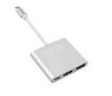 MACLEAN ADAPTER USB 3.1 C-HDMI 4K + USB 3.0 + USB C MCTV-840 Maclean