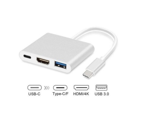 MACLEAN ADAPTER USB 3.1 C-HDMI 4K + USB 3.0 + USB C MCTV-840 Maclean MACLEAN ADAPTER USB 3.1 C-HDMI 4K + USB 3.0 + USB C MCTV-840 Maclean