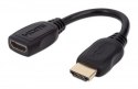 MANHATTAN PRZEDŁUŻACZ KABEL HDMI-HDMI 2.0 M/F 20CM Manhattan