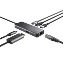 Multi-Port Adapter Trust DALYX 6-IN-1 USB-C Silver Trust