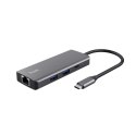 Multi-Port Adapter Trust DALYX 6-IN-1 USB-C Silver Trust