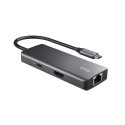 Multi-Port Adapter Trust DALYX 6-IN-1 USB-C Silver Trust