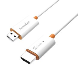 Nadajnik i odbiornik audio/video bezprzewodowy j5create ScreenCast HDMI™ Wireless Display; kolor biały JVAW56-N J5 Create