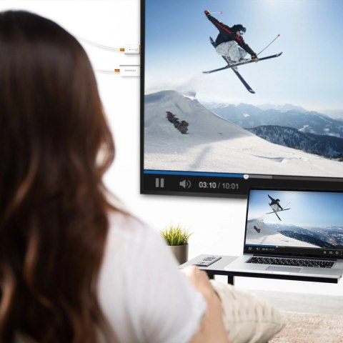 Nadajnik i odbiornik audio/video bezprzewodowy j5create ScreenCast HDMI™ Wireless Display; kolor biały JVAW56-N J5 Create Nadajnik i odbiornik audio/video bezprzewodowy j5create ScreenCast HDMI™ Wireless Display; kolor biały JVAW56-N J5 Create