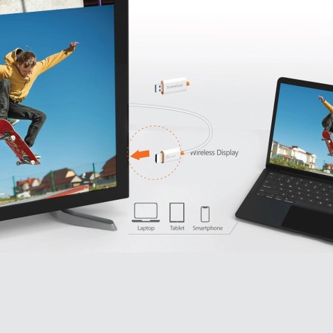 Nadajnik i odbiornik audio/video bezprzewodowy j5create ScreenCast HDMI™ Wireless Display; kolor biały JVAW56-N J5 Create Nadajnik i odbiornik audio/video bezprzewodowy j5create ScreenCast HDMI™ Wireless Display; kolor biały JVAW56-N J5 Create