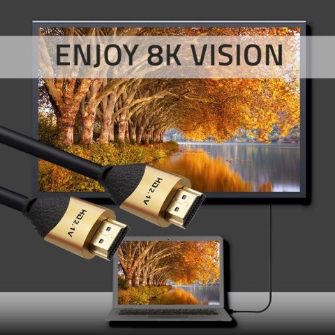 QOLTEC KABEL HDMI V2.1 ULTRA HIGH SPEED 8K | 60HZ | 26AWG | GOLD | 5M Qoltec QOLTEC KABEL HDMI V2.1 ULTRA HIGH SPEED 8K | 60HZ | 26AWG | GOLD | 5M Qoltec