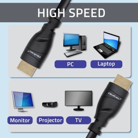 QOLTEC KABEL HDMI V2.1 ULTRA HIGH SPEED 8K | 60HZ | 26AWG | GOLD Qoltec QOLTEC KABEL HDMI V2.1 ULTRA HIGH SPEED 8K | 60HZ | 26AWG | GOLD Qoltec