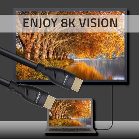 QOLTEC KABEL HDMI V2.1 ULTRA HIGH SPEED 8K | 60HZ | 26AWG | GOLD Qoltec QOLTEC KABEL HDMI V2.1 ULTRA HIGH SPEED 8K | 60HZ | 26AWG | GOLD Qoltec