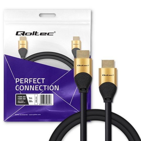 QOLTEC KABEL HDMI V2.1 ULTRA HIGH SPEED 8K | 60HZ | 30AWG | GOLD Qoltec QOLTEC KABEL HDMI V2.1 ULTRA HIGH SPEED 8K | 60HZ | 30AWG | GOLD Qoltec