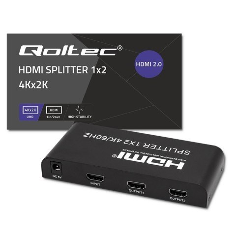 QOLTEC ROZDZIELACZ SPLITTER 2XHDMI 4KX2K | 6GB/S | 60HZ Qoltec QOLTEC ROZDZIELACZ SPLITTER 2XHDMI 4KX2K | 6GB/S | 60HZ Qoltec