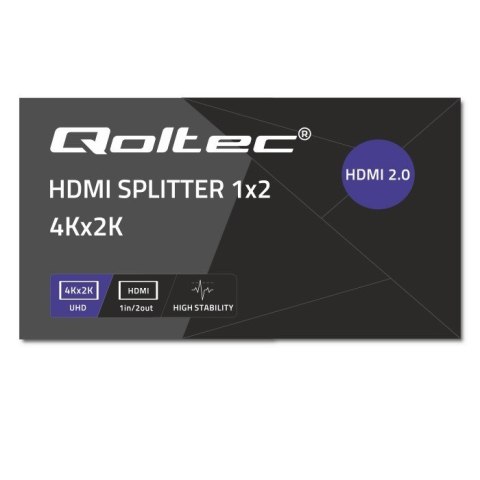 QOLTEC ROZDZIELACZ SPLITTER 2XHDMI 4KX2K | 6GB/S | 60HZ Qoltec QOLTEC ROZDZIELACZ SPLITTER 2XHDMI 4KX2K | 6GB/S | 60HZ Qoltec