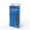 SAVIO AK-57 3-PORTOWY HUB USB-C Z ADAPTEREM RJ-45 SAVIO