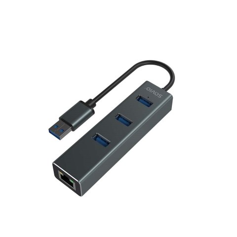 SAVIO AK-58 3-PORTOWY HUB USB-A Z ADAPTEREM RJ-45 SAVIO SAVIO AK-58 3-PORTOWY HUB USB-A Z ADAPTEREM RJ-45 SAVIO