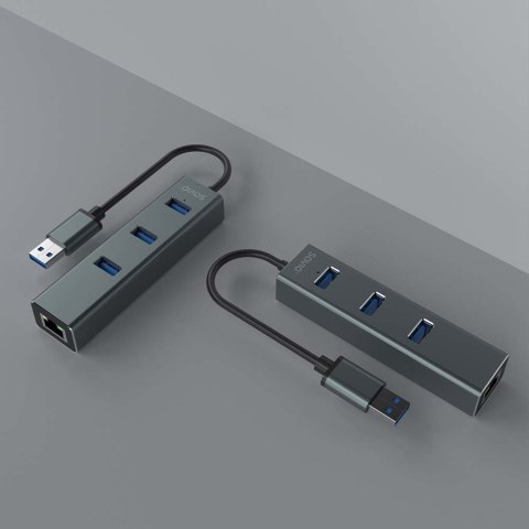 SAVIO AK-58 3-PORTOWY HUB USB-A Z ADAPTEREM RJ-45 SAVIO SAVIO AK-58 3-PORTOWY HUB USB-A Z ADAPTEREM RJ-45 SAVIO
