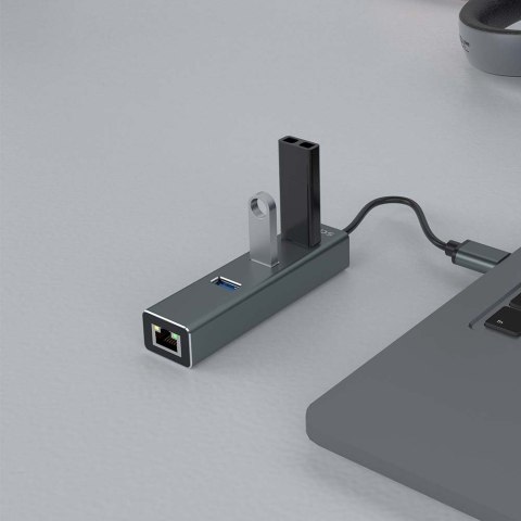 SAVIO AK-58 3-PORTOWY HUB USB-A Z ADAPTEREM RJ-45 SAVIO SAVIO AK-58 3-PORTOWY HUB USB-A Z ADAPTEREM RJ-45 SAVIO