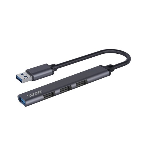 SAVIO HUB USB-A - 3 X USB-A 2.0, 1 X USB-A 3.0, SZARY AK-70 SAVIO SAVIO HUB USB-A - 3 X USB-A 2.0, 1 X USB-A 3.0, SZARY AK-70 SAVIO
