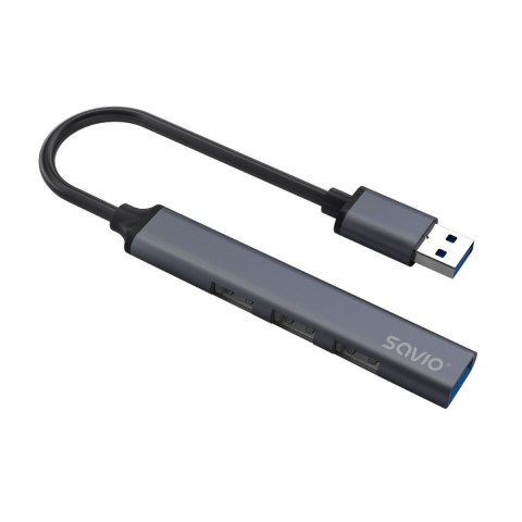 SAVIO HUB USB-A - 3 X USB-A 2.0, 1 X USB-A 3.0, SZARY AK-70 SAVIO SAVIO HUB USB-A - 3 X USB-A 2.0, 1 X USB-A 3.0, SZARY AK-70 SAVIO