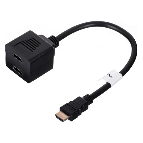 Splitter Lanberg AD-0019-BK (HDMI M - 2x HDMI F; 0,20m; kolor czarny) Lanberg Splitter Lanberg AD-0019-BK (HDMI M - 2x HDMI F; 0,20m; kolor czarny) Lanberg