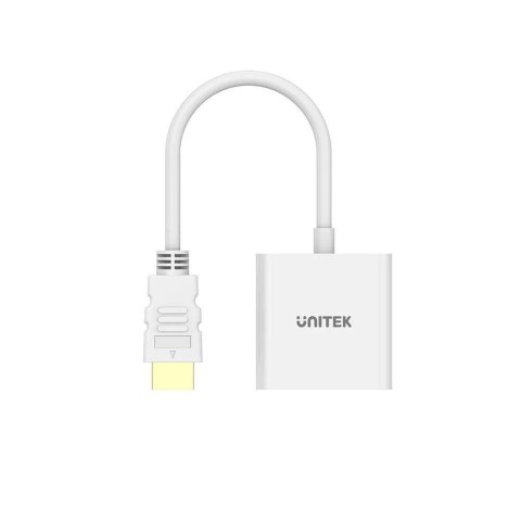 UNITEK ADAPTER HDMI - VGA, FULLHD 60HZ, BIAŁY, M/F UNITEK UNITEK ADAPTER HDMI - VGA, FULLHD 60HZ, BIAŁY, M/F UNITEK