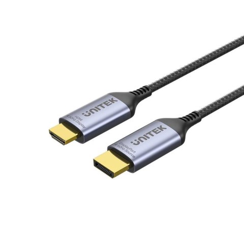 UNITEK KABEL DISPLAYPORT 1.4 DO HDMI 2.1, 8K, 1,8M UNITEK UNITEK KABEL DISPLAYPORT 1.4 DO HDMI 2.1, 8K, 1,8M UNITEK