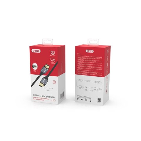 UNITEK KABEL HDMI 2.1 8K, 4K120HZ UHD, 2M, C138W UNITEK UNITEK KABEL HDMI 2.1 8K, 4K120HZ UHD, 2M, C138W UNITEK