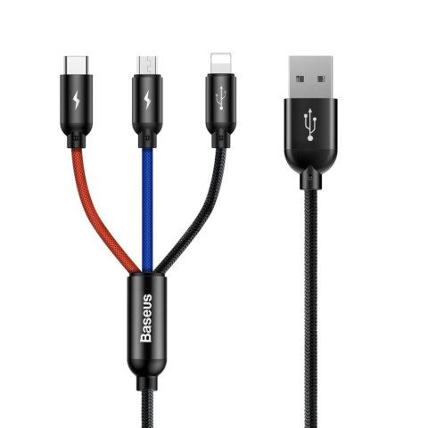 BASEUS KABEL USB 3W1 USB-C / LIGHTNING / MICRO 3A Baseus BASEUS KABEL USB 3W1 USB-C / LIGHTNING / MICRO 3A Baseus