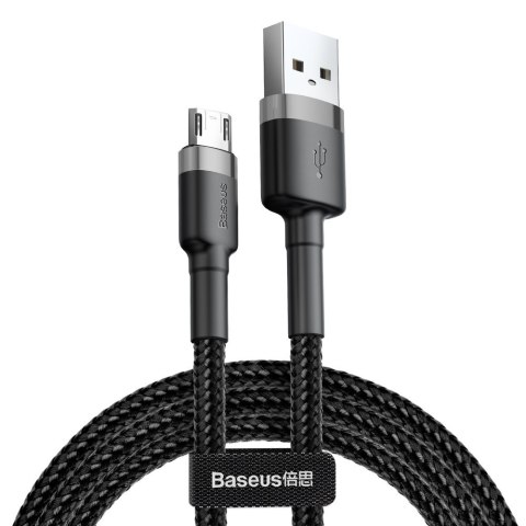 BASEUS KABEL USB DO MICRO USB CAFULE 2.4A 0.5M (SZARO-CZARNY) Baseus BASEUS KABEL USB DO MICRO USB CAFULE 2.4A 0.5M (SZARO-CZARNY) Baseus