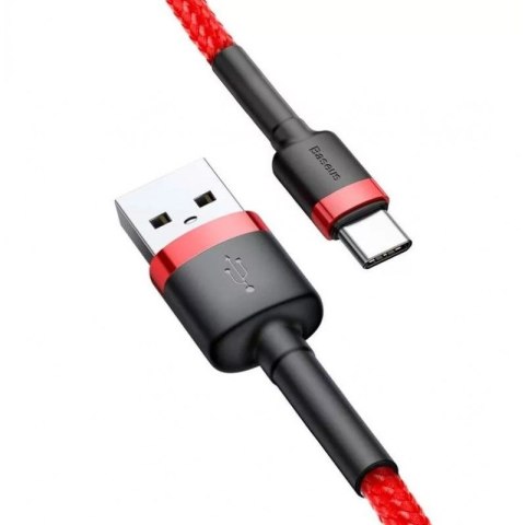 BASEUS KABEL USB DO USB-C CAFULE 2A 3M (CZERWONY) Baseus BASEUS KABEL USB DO USB-C CAFULE 2A 3M (CZERWONY) Baseus