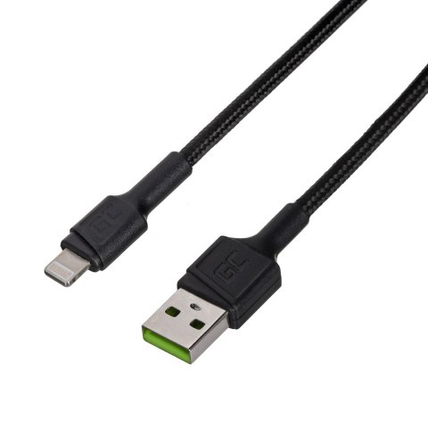 GREEN CELL KABEL KABGC24 GC POWERSTREAM USB-A - LIGHTNING 30CM, SZYBKIE ŁADOWANIE Green Cell GREEN CELL KABEL KABGC24 GC POWERSTREAM USB-A - LIGHTNING 30CM, SZYBKIE ŁADOWANIE Green Cell