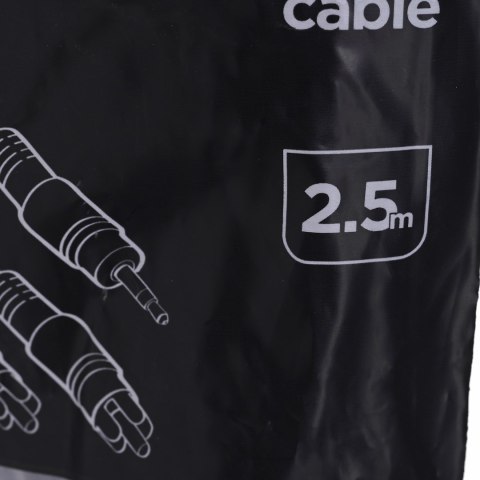 Kabel GEMBIRD CCA-458-2.5M (2x Cinch M - Mini Jack M; 2,5m; kolor czarny) GEMBIRD Kabel GEMBIRD CCA-458-2.5M (2x Cinch M - Mini Jack M; 2,5m; kolor czarny) GEMBIRD