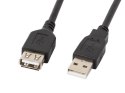 Kabel Lanberg CA-USBE-10CC-0018-BK (USB 2.0 M - USB 2.0 F; 1,8m; kolor czarny) Lanberg