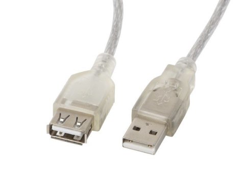 Kabel Lanberg CA-USBE-12CC-0018-TR (USB 2.0 M - USB 2.0 F; 1,8m; kolor biały) Lanberg Kabel Lanberg CA-USBE-12CC-0018-TR (USB 2.0 M - USB 2.0 F; 1,8m; kolor biały) Lanberg