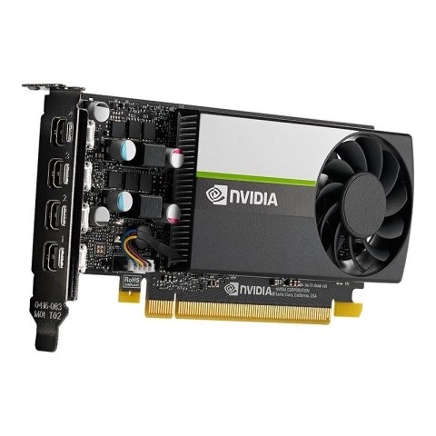 Karta graficzna PNY NVIDIA T1000 4GB, GDDR6, 4x DisplayPort, PCI Express 3.0, LP - ATX bracket, Small Box PNY Technologies Karta graficzna PNY NVIDIA T1000 4GB, GDDR6, 4x DisplayPort, PCI Express 3.0, LP - ATX bracket, Small Box PNY Technologies