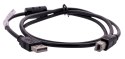 LANBERG KABEL USB-A -> USB-B M/M 1M (FERRYT, CZARNY) CA-USBA-11CC-0010-BK Lanberg