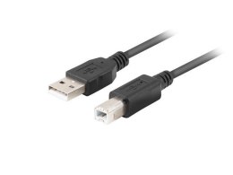LANBERG KABEL USB-A->USB-B M/M 2.0 1M FERRYT CZARNY BOX CA-USBA-15CU-0010-BK Lanberg