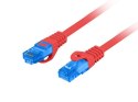LANBERG PATCHCORD S/FTP KAT.6A 1M CZERWONY LSZH CCA (FLUKE PASSED) PCF6A-10CC-0100-R Lanberg