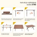 PROMIS STÓŁ TURYSTYCZNY, SKLADANY, ZWIJANY ST90 PROMIS