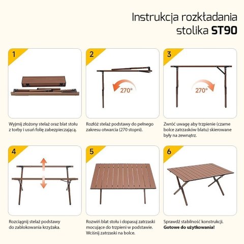 PROMIS STÓŁ TURYSTYCZNY, SKLADANY, ZWIJANY ST90 PROMIS PROMIS STÓŁ TURYSTYCZNY, SKLADANY, ZWIJANY ST90 PROMIS