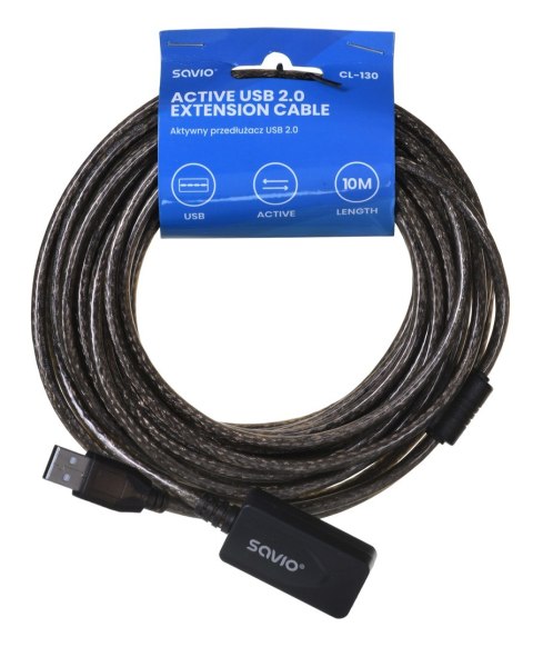 SAVIO PRZEDŁUŻKA PORTU USB AKTYWNA 10M USB AM - USB AF CL-130 SAVIO SAVIO PRZEDŁUŻKA PORTU USB AKTYWNA 10M USB AM - USB AF CL-130 SAVIO