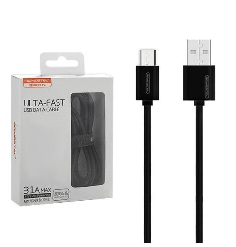 SOMOSTEL KABEL USB MICRO 3A CZARNY 3100MAH QUICK CHARGER 1.2M POWERLINE SMS-BP02 MICRO SOMOSTEL SOMOSTEL KABEL USB MICRO 3A CZARNY 3100MAH QUICK CHARGER 1.2M POWERLINE SMS-BP02 MICRO SOMOSTEL