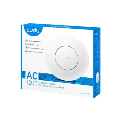 Access Point CUDY AP1300 AC1200 Dual Band Wi-Fi 1xGigabit Mesh CUDY Access Point CUDY AP1300 AC1200 Dual Band Wi-Fi 1xGigabit Mesh CUDY