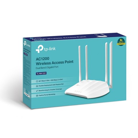 Access Point TP-LINK TL-WA1201 Dwa pasma Wi-Fi w standardzie AC1200 - 867 Mb/s w paśmie 5 GHz i 300 Mb/s w paśmie 2,4 GHz. TP-LINK Access Point TP-LINK TL-WA1201 Dwa pasma Wi-Fi w standardzie AC1200 - 867 Mb/s w paśmie 5 GHz i 300 Mb/s w paśmie 2,4 GHz. TP-LINK