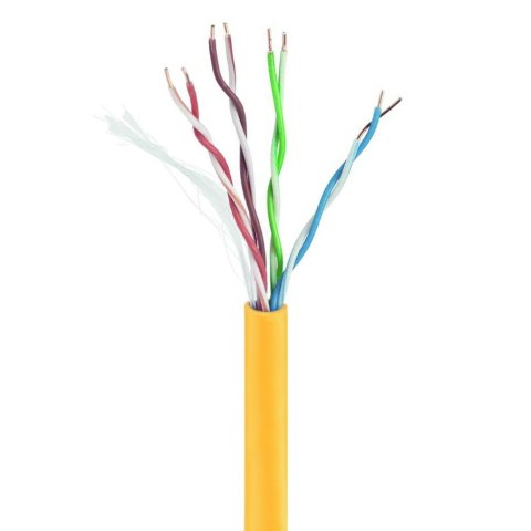GEMBIRD UTP KABEL DRUT KAT 5E CCA 305M ŻÓŁTY AWG24 GEMBIRD GEMBIRD UTP KABEL DRUT KAT 5E CCA 305M ŻÓŁTY AWG24 GEMBIRD
